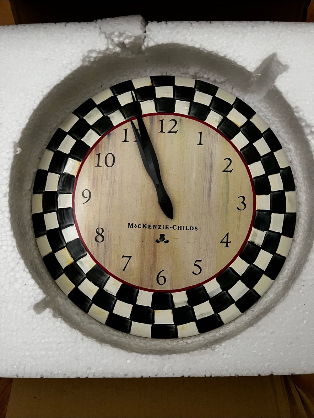 Mackenzie-Childs Courtly Check Wall Clock